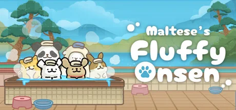Malteses Fluffy Onsen Summer